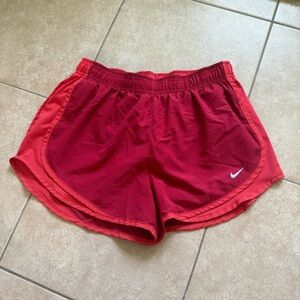 Red women’s Nike shorts